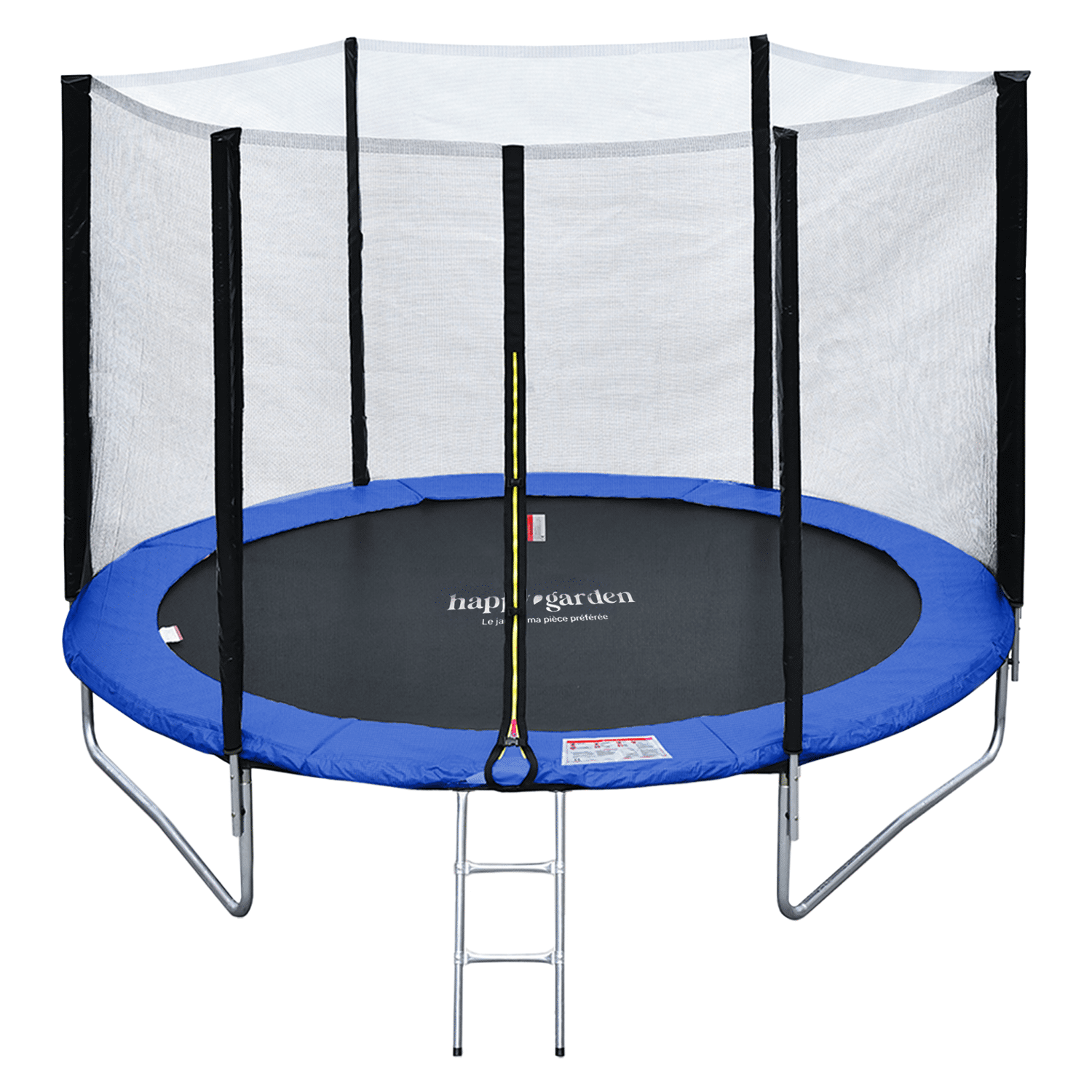 Pacote Premium Trampolim 245cm reversível verde / azul CANBERRA + rede, escada, cobertura e kit de ancoragem