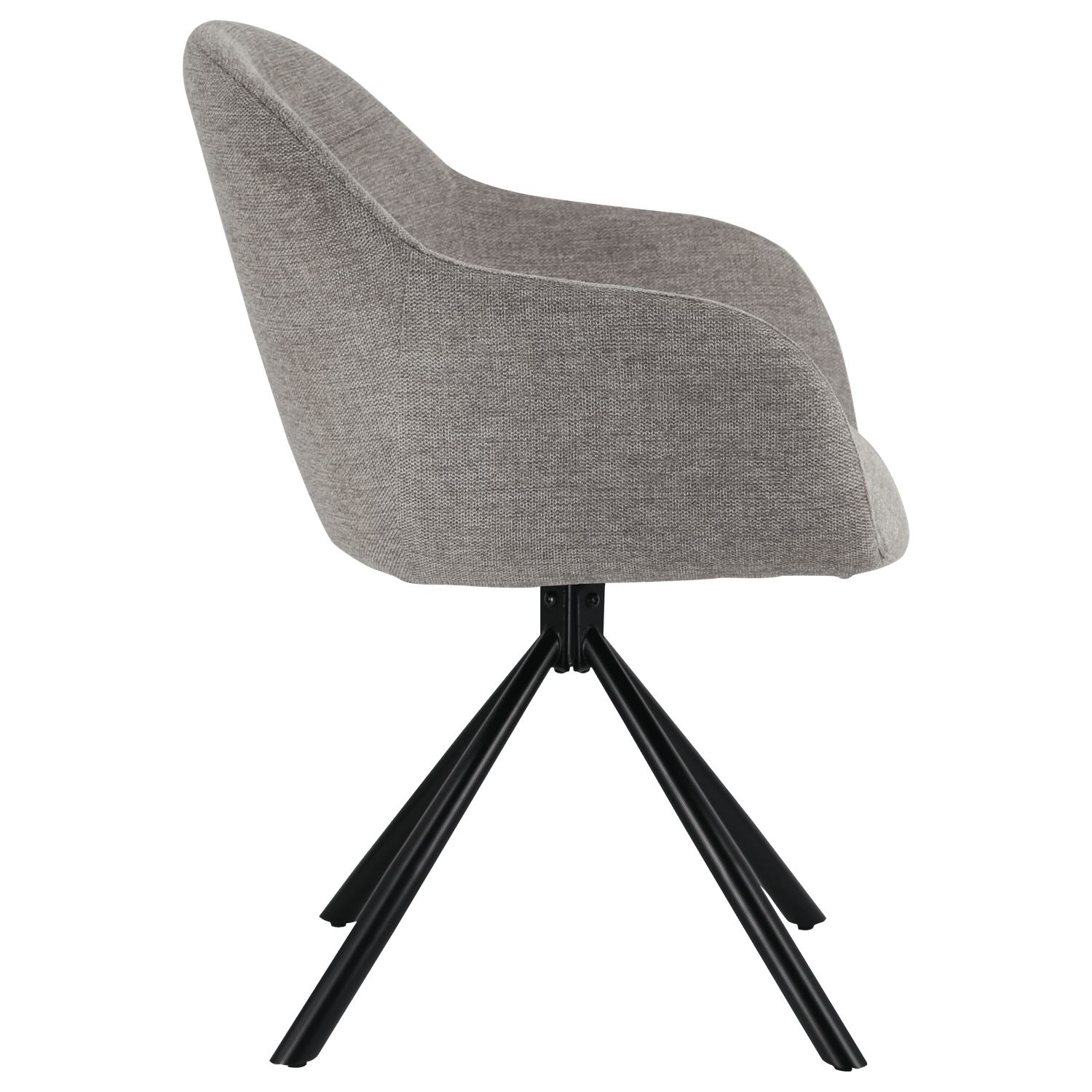 Conjunto de 2 cadeiras SAFFI em tecido cinzento