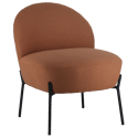 Fauteuil en tissu boucle rouille HELMI