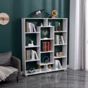 Bibliothèque 11 étagères multiformes blanche EMILY