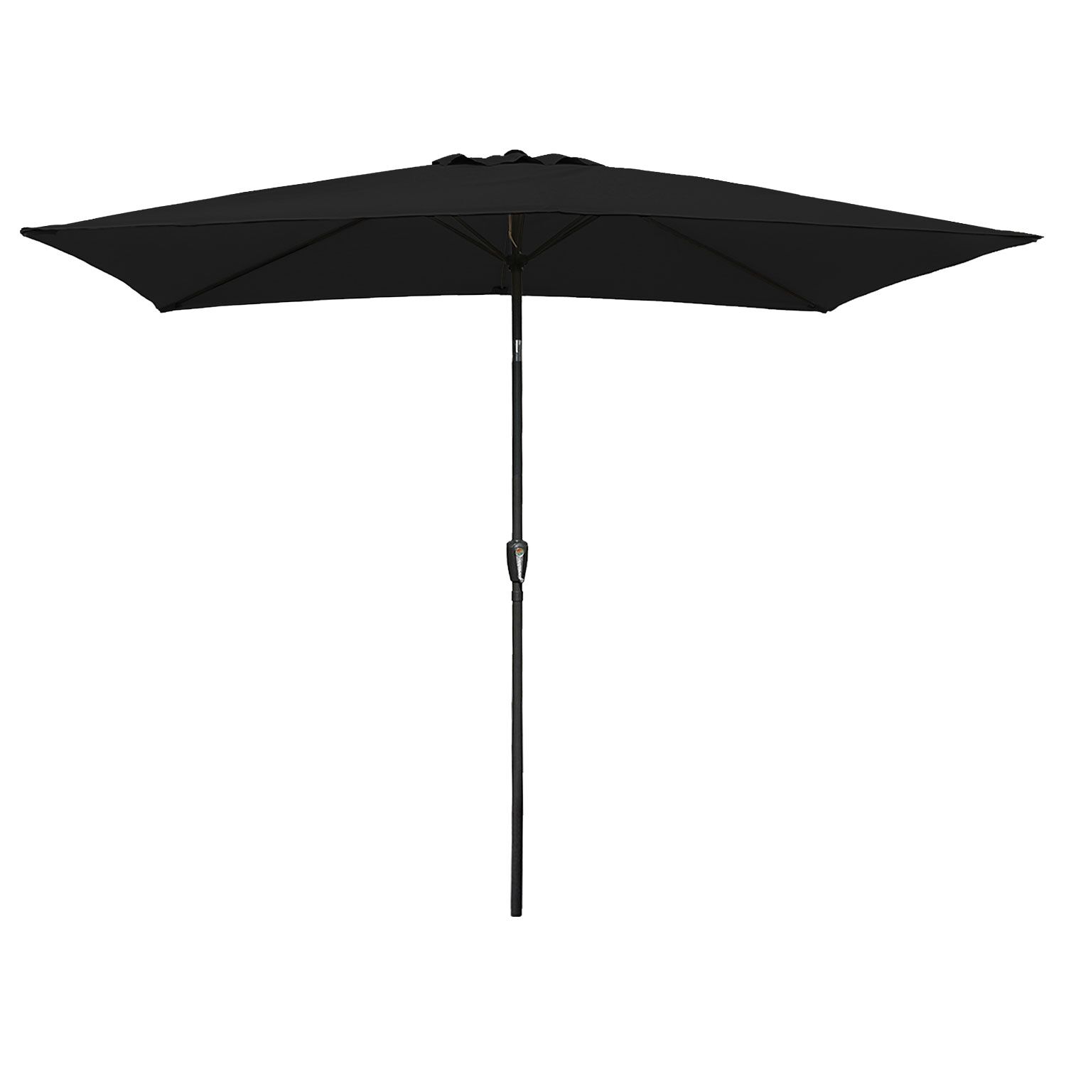 HAPUNA rechthoekige rechte parasol 2x3m zwart