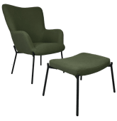 Fauteuil en tissu boucle...