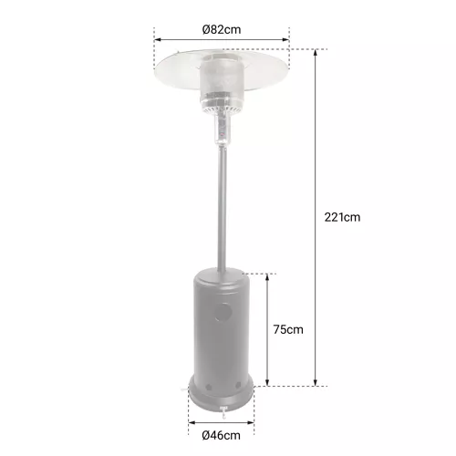 Parasol chauffant OSLO -...