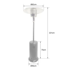 Parasol chauffant OSLO -...