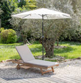 Parasol droit rond 2,70m de...
