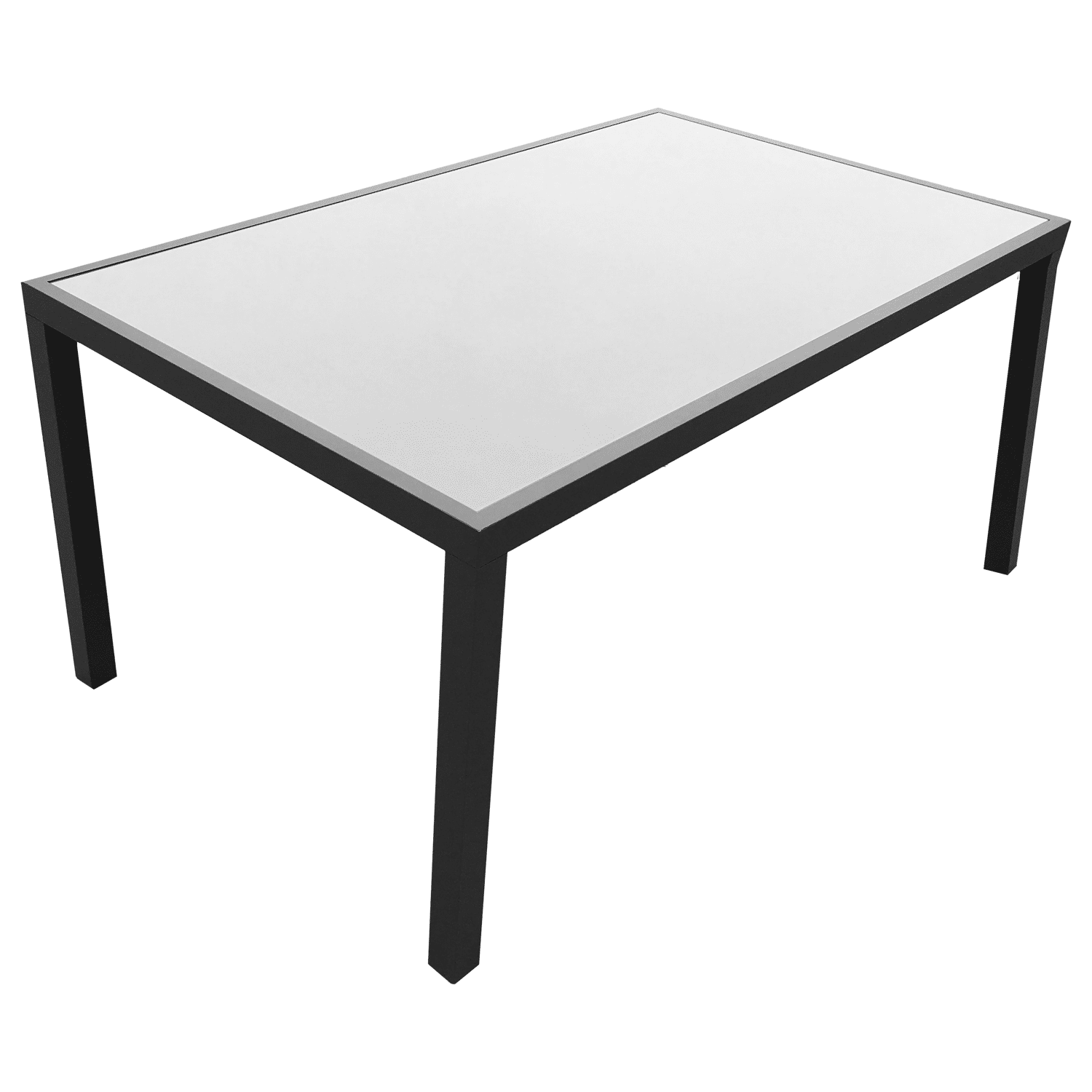 Salon de jardin BERGAMO en textilène gris 6 places - aluminium anthracite