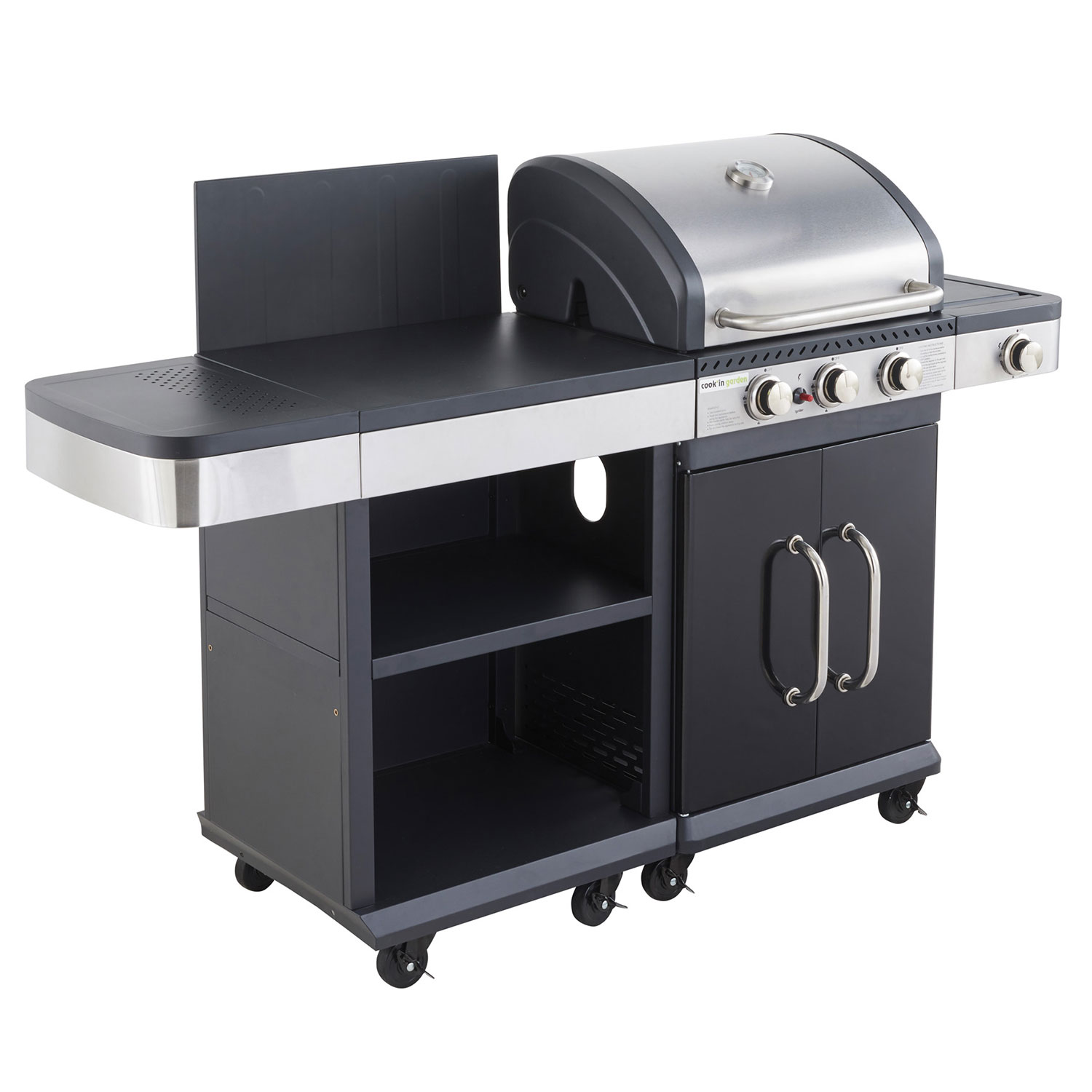 Cook'in Garden - Barbecue a gas FIDGI 3 con credenza