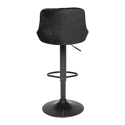 Tabouret de bar en velours noir ROBIN