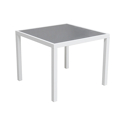 BERGAMO set di mobili da giardino in textilene grigio 4 posti - alluminio bianco