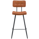 Lot de 2 tabourets de bar en simili cognac FERNAND