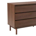 Donkere houten commode 3 lades SARAH