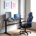 Fauteuil de bureau gamer noir et bleu CRASH