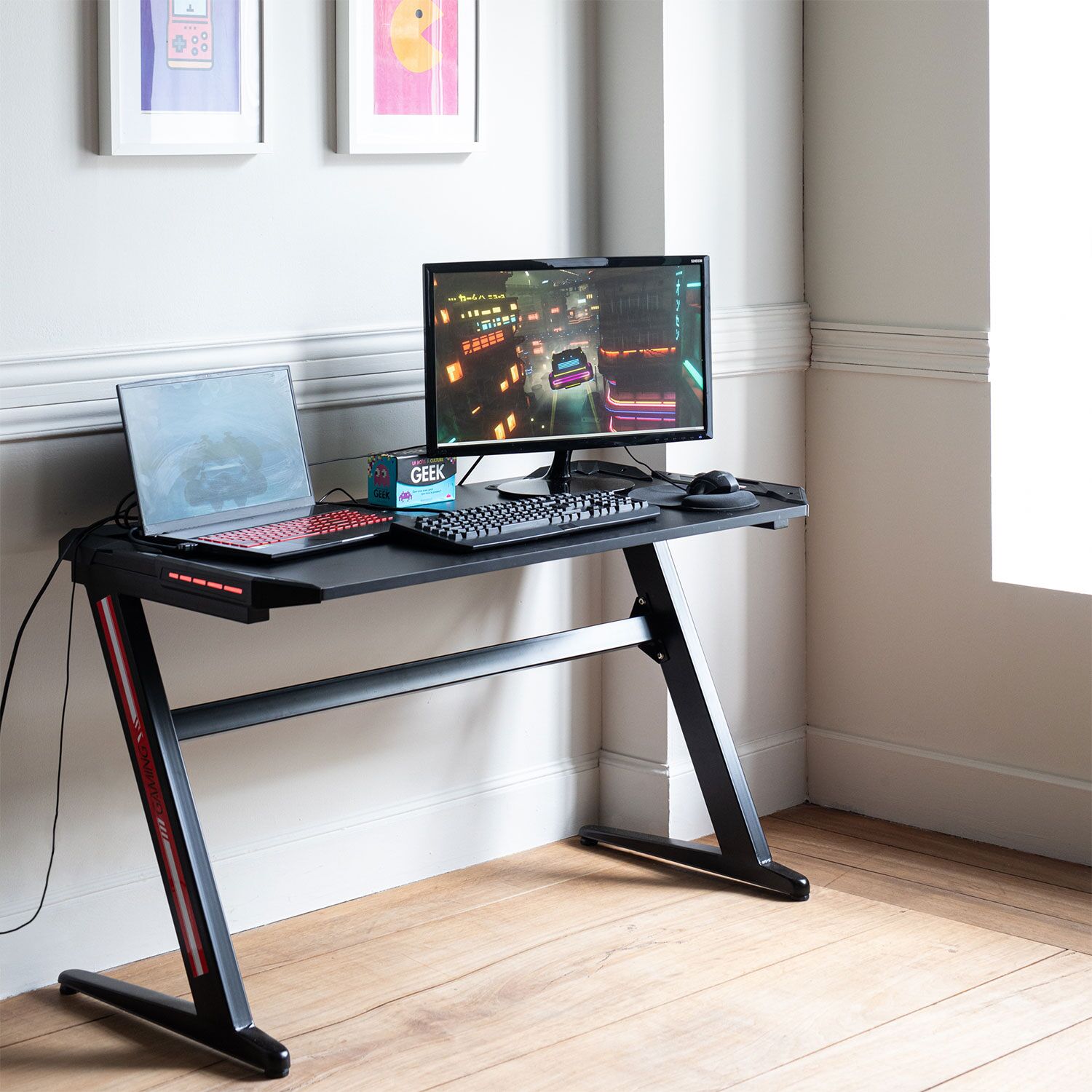 Mesa gaming con LED LARA