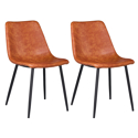 Lot de 2 chaises vintage ÉLIA cognac