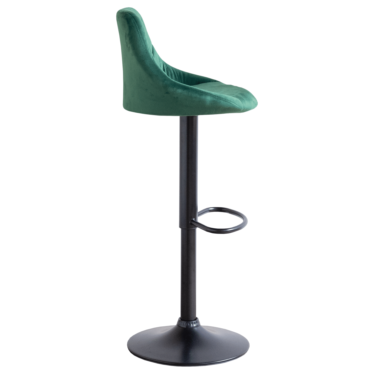 Tabouret de bar en velours vert ROBIN