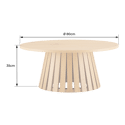 LIV Scandinavische stijl ronde 80cm salontafel zwart