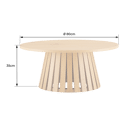 LIV Scandinavische stijl ronde 80cm salontafel