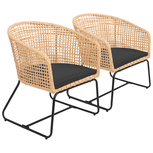 Set di 2 poltrone in rattan...