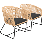 Lot de 2 fauteuils en rotin...