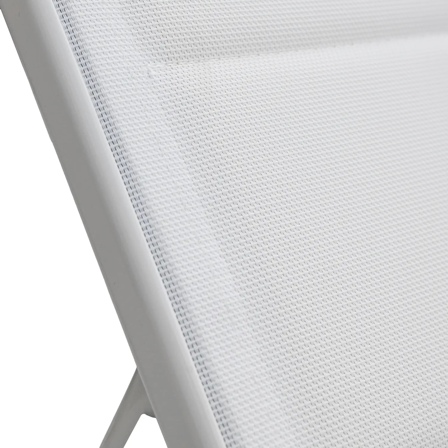 Conjunto de 2 espreguiçadeiras em textileno branco - alumínio branco