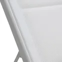Conjunto de 2 espreguiçadeiras em textileno branco - alumínio branco