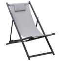 Set van 2 CYPRUS relaxfauteuils - grijs textilene/charcoal structuur