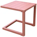 Set 2 bains de soleil et table d'appoint en textilène terracotta - aluminium terracotta