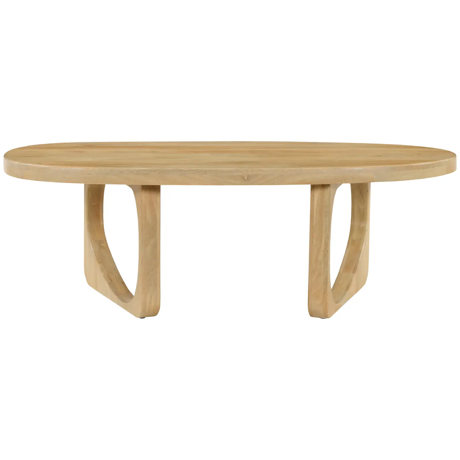 Mesa de centro em madeira maciça de manga tingida clara 120cm