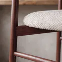Set van 2 barkrukken in taupe gemêleerd en metaal met donker houteffect - Happy Garden