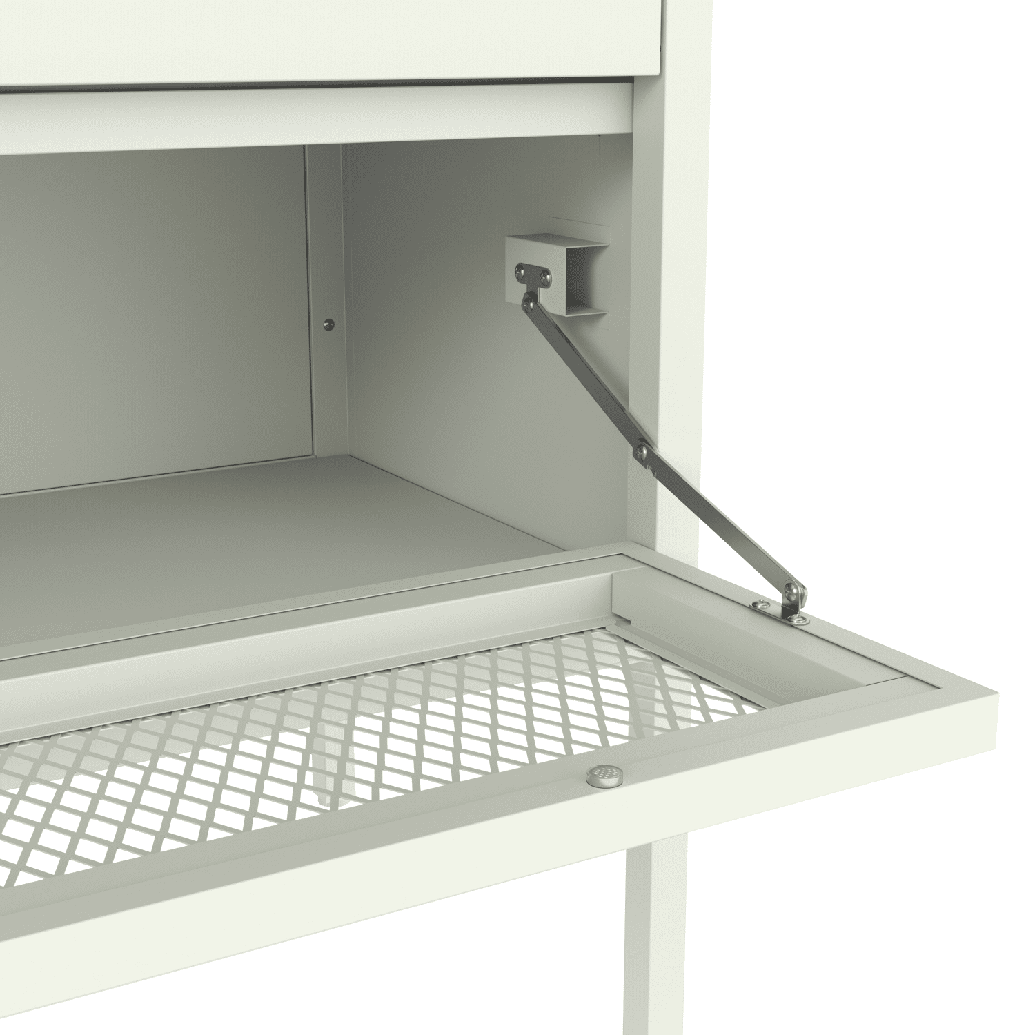 Mueble zapatero EMMA 4 puertas metal blanco