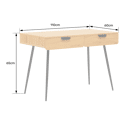 Houten bureau 2 laden LOUIS