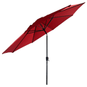 HAPUNA rechte ronde parasol 3,30m diameter rood