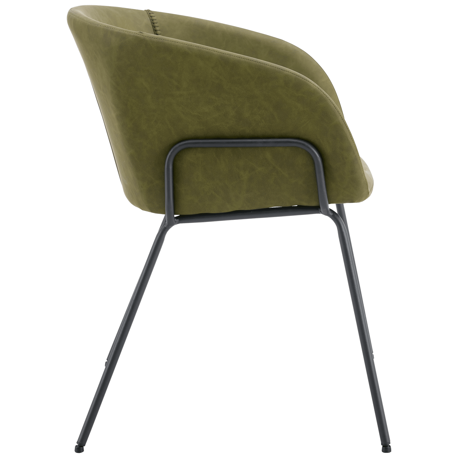 Lot de 2 fauteuils en simili vert ANDRÉ