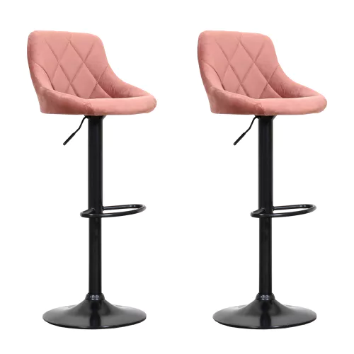 2er Set Barhockern aus rosa...