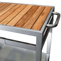 Cook'in Garden - Desserte pour plancha en bois et métal MEDIA M