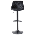 Tabouret de bar en velours noir ROBIN