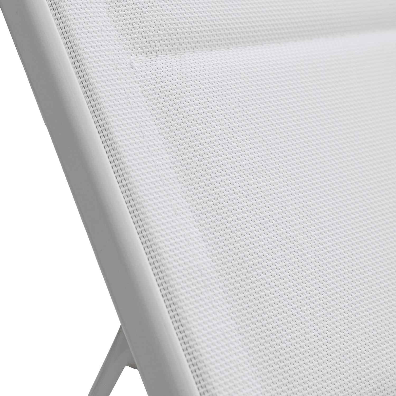 Set van 2 wit BARBADOS ligstoelen en bijzettafel van textilene - wit aluminium