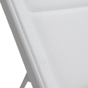 Set van 2 wit BARBADOS ligstoelen en bijzettafel van textilene - wit aluminium