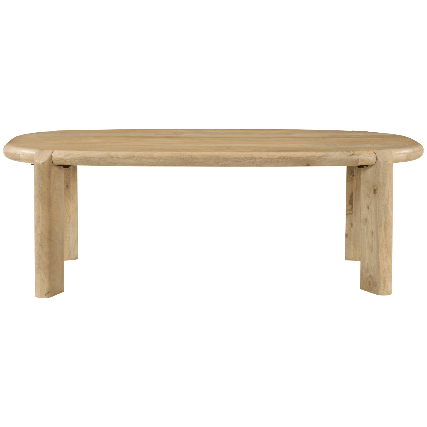 Mesa de centro em madeira maciça de manga tingida clara 120cm