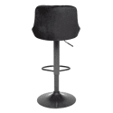 Tabouret de bar en velours noir ROBIN