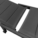 Bain de soleil en textilène noir - aluminium gris anthracite