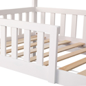 Hüttenbett für Kinder 190x90cm weiß mit Schubladen MARCEAU