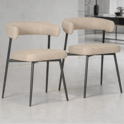 Lot de 2 chaises en tissu...