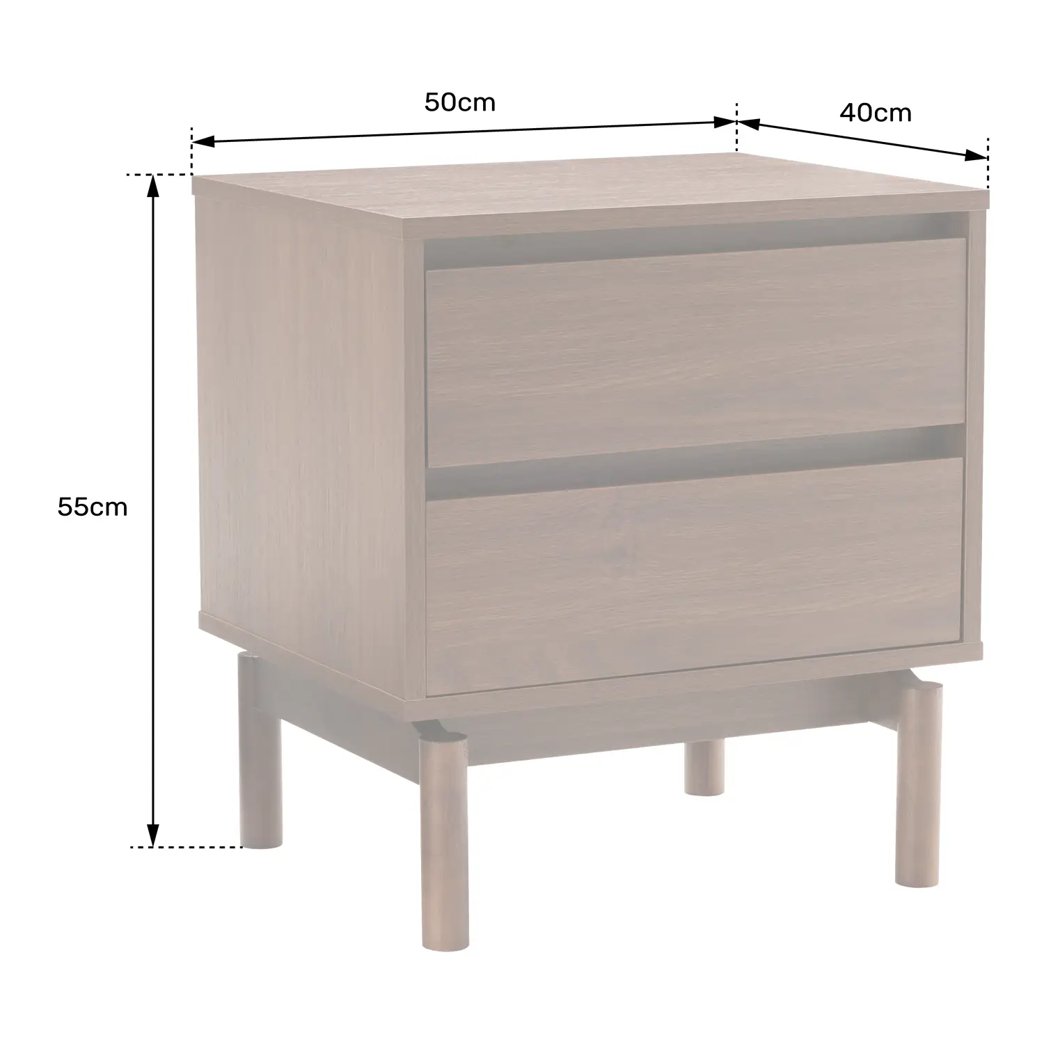 Table de chevet en bois SARAH