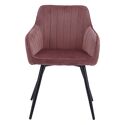 Lot de 2 chaises en velours BERTILLE roses