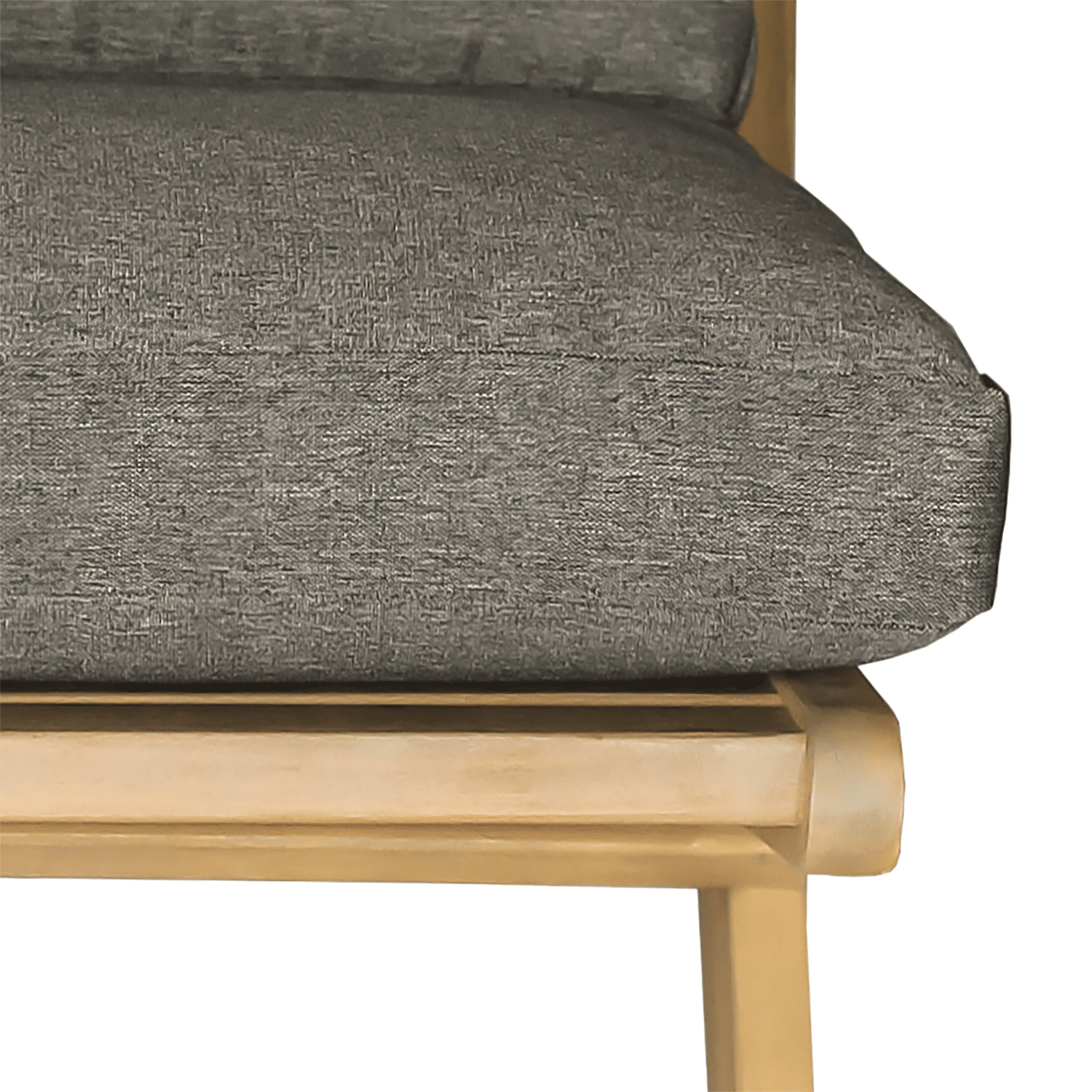 Poltrona pieghevole FARO in acacia e cuscini grigi