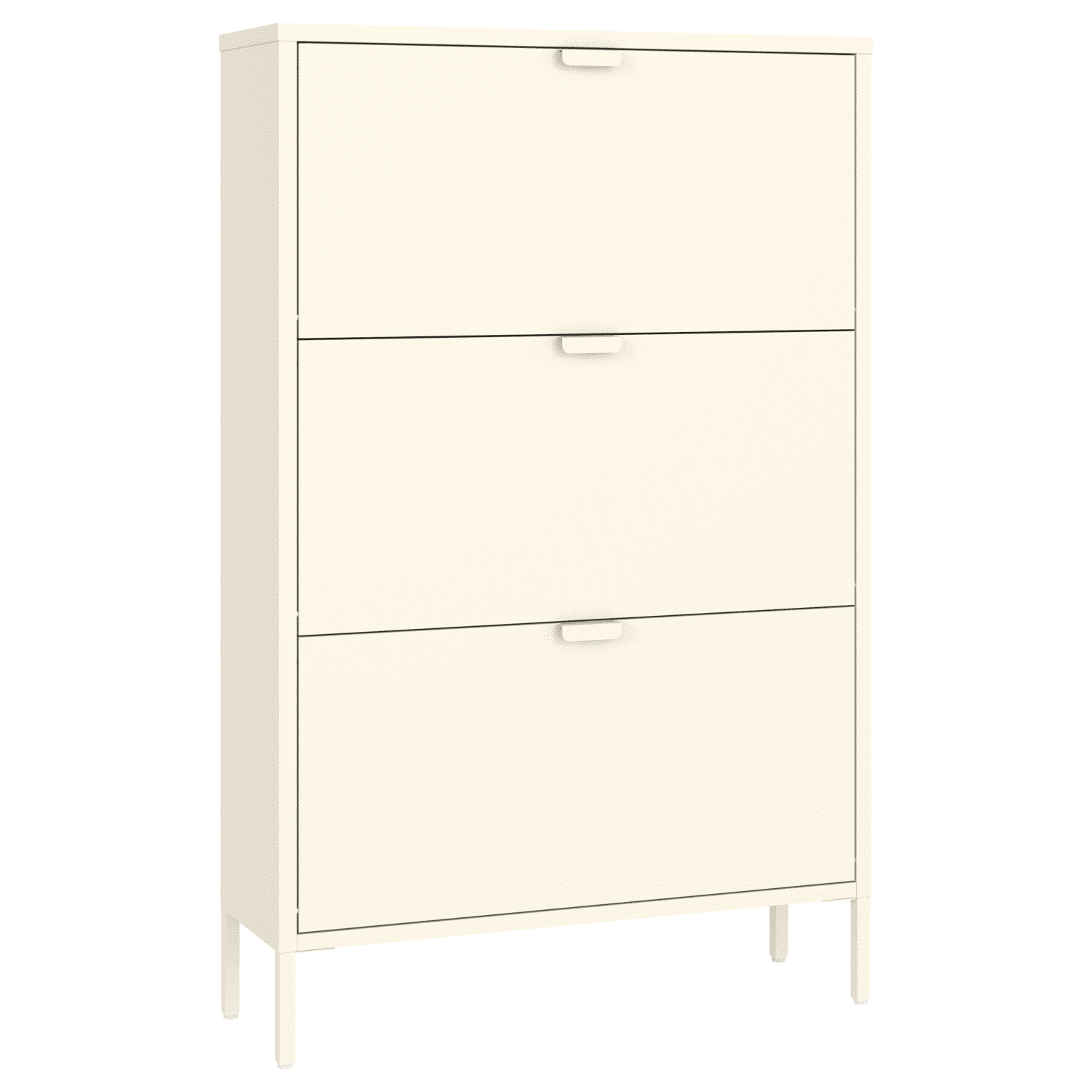 Mueble zapatero MARION 3 puertas metal blanco