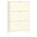 Mueble zapatero MARION 3 puertas metal blanco