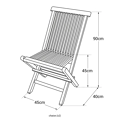 Lot de 2 chaises de jardin en teck LOMBOK