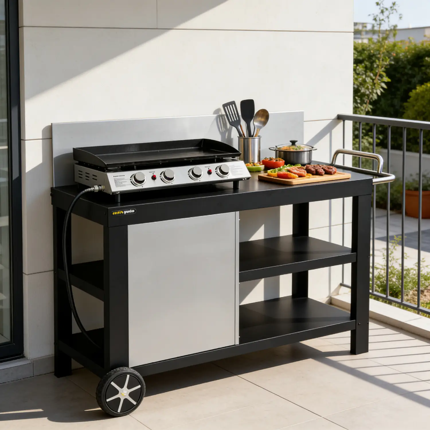 Plancha de gas 4 quemadores 10kW